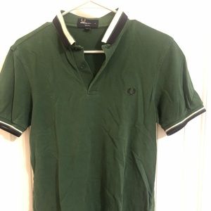 Fred Perry, slim fit, size small, green polo shirt in great condition